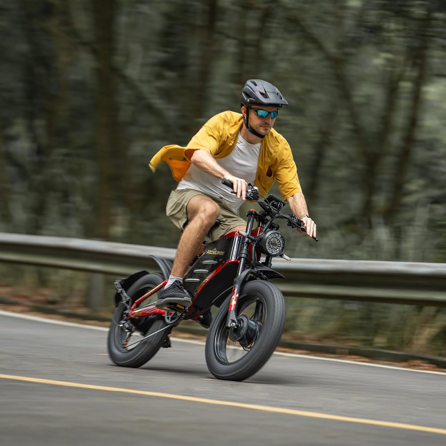 RZOGUWEX Electric Bicycle，20 Inch 160NM Dual Motor Off-Road EBIKE for Adults with 48V 30AH Detachable Lithium Ion Battery, Dual Hydraulic Brake
