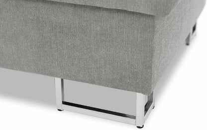 Ashbourne Sofa Bed with Storage | Corner Sofa | Double Sofa Bed | Grey or Grey & Black Fabric | Warranty Included (Left Hand Facing, Grey)