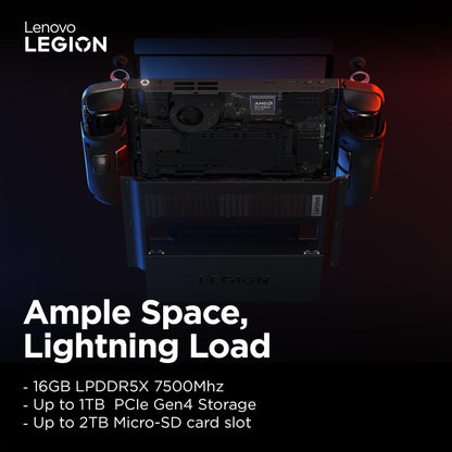 Lenovo Legion Go Handheld Gaming Console | 8.8 inch 2K Display | Detachable Controllers | AMD Ryzen Z1 Extreme | 16GB RAM | 512GB SSD | Windows 11 Home | 3 Months Xbox Games Pass