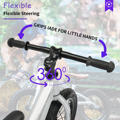 Bueuwe 16 Inch Balance Bike for Big Kids Aged 4 5 6 7 8 and 9 Years Old Boys Girls,Large No Pedal Training Bicycle, Adjustable Seat, Pneumatic Tires, Quick Assembly