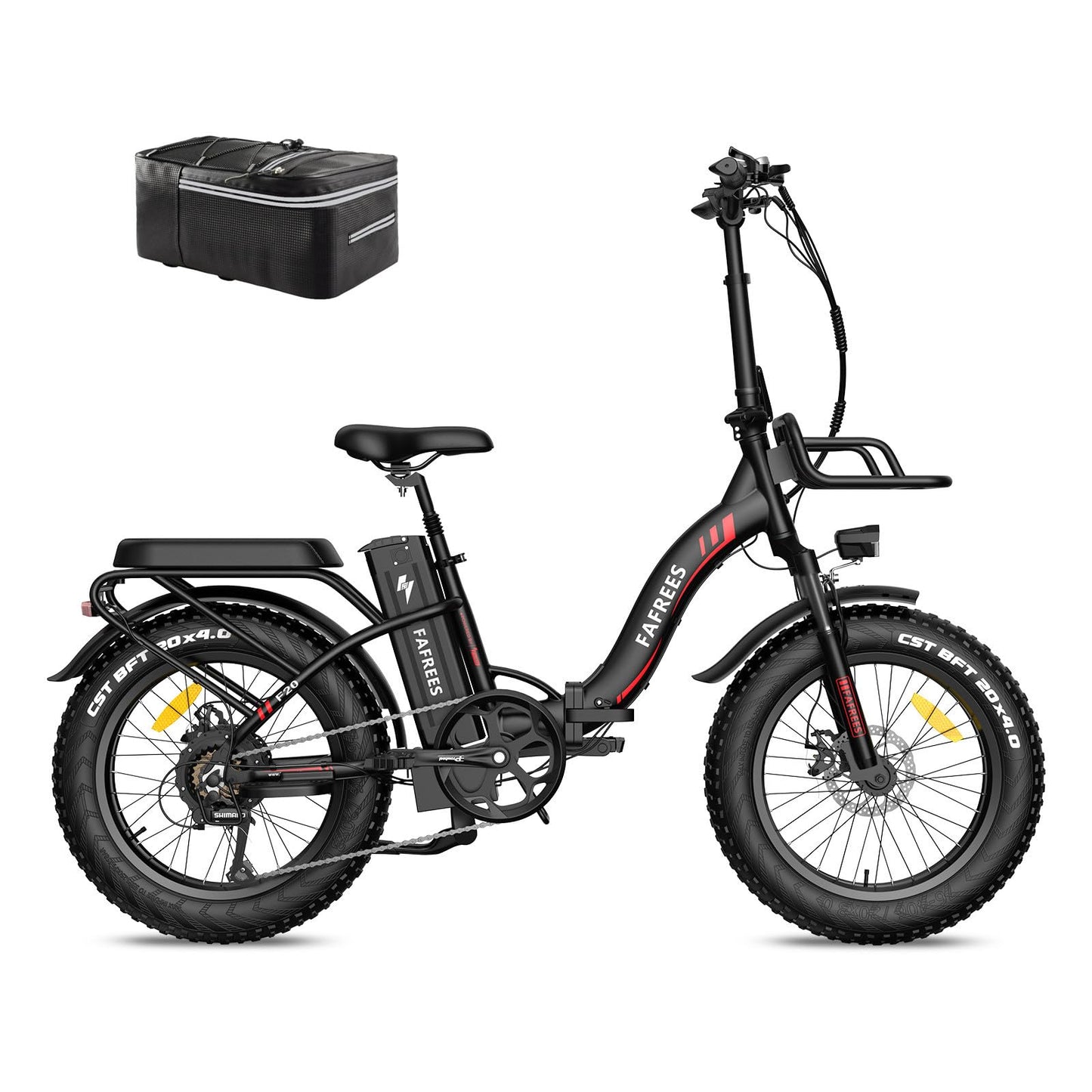 Fafrees Electric Bike 1080 WATTHOURS, Folding Electric Bike 48V 22.5Ah Removable Battery, 100KM Mileage Ebike for Adults, 20 * 4.0 INCHES Electric Mountain Bike, F20 Max