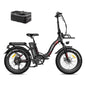 Fafrees Electric Bike 1080 WATTHOURS, Folding Electric Bike 48V 22.5Ah Removable Battery, 100KM Mileage Ebike for Adults, 20 * 4.0 INCHES Electric Mountain Bike, F20 Max