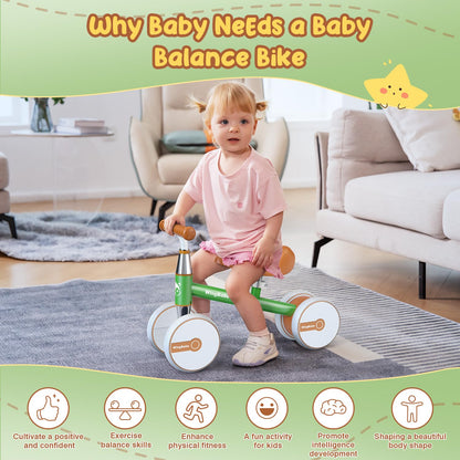 WINGBABE Baby Balance Bike for 1-2 Years Old Boys Girls,Toddler Balance Bike Ride on Toys for 10-24 Months Baby with Adjustable Seat, First bike for 1-2 Year Old Gifts