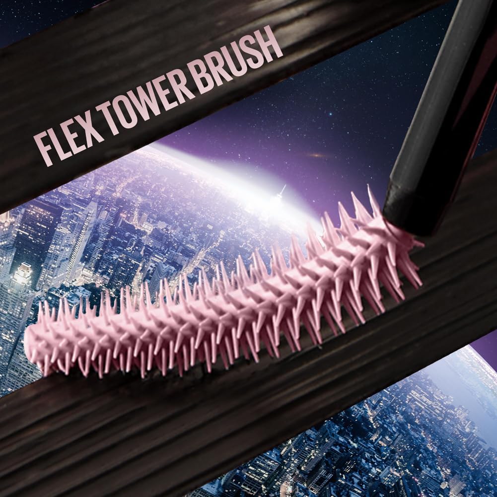 Maybelline New York Lash Sensational Sky High Mascara, Volumising & Lengthening, Washable Flake-Free Formula: Black + Plum Twilight + Space Diamond (Trio Bundle)