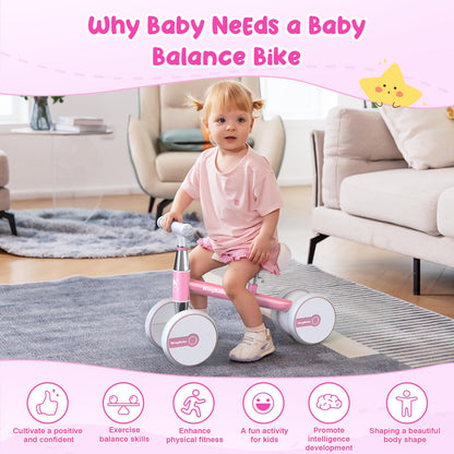 WINGBABE Baby Balance Bike for 1-2 Years Old Boys Girls,Toddler Balance Bike Ride on Toys for 10-24 Months Baby with Adjustable Seat, First bike for 1-2 Year Old Gifts