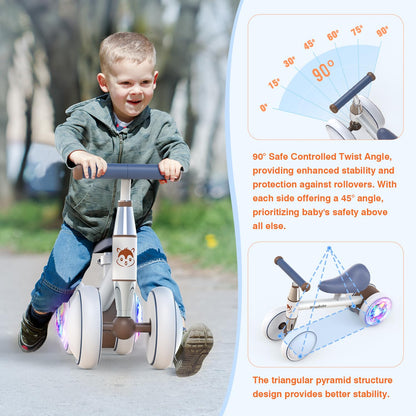 WINGBABE Baby Balance Bike for 1-2 Years Old Boys Girls,Toddler Balance Bike Ride on Toys for 10-24 Months Baby with Adjustable Seat, First bike for 1-2 Year Old Gifts