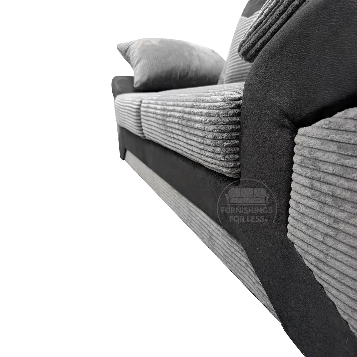 New Large Dino Black and Grey 3 Seater sofa (Black and Grey, 3 Seater)
