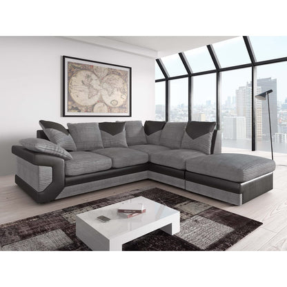 New Large Dino Black and Grey 3 Seater sofa (Black and Grey, 3 Seater)