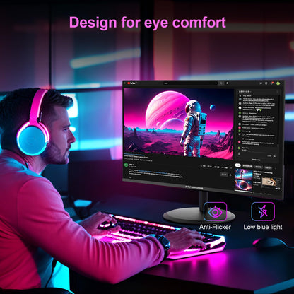 24 inch Curved Gaming Monitor 180Hz, 1ms, 130% sRGB, With Speakers, HDR, FreeSync, 300cd/m², VA, FHD 1080P, Frameless, HDMI1.4 DP1.2 Ports (MFG24C1 HDMI included)