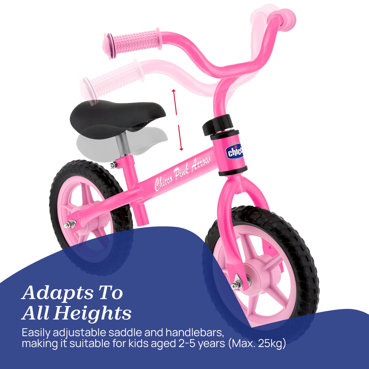 Chicco Red Bullet Toddler Balance Bike 2 to 5 Years Old, No Pedal Walking Girls and Boys Bike. Ideal First Bike, Birthday Gift and Outdoor Toy