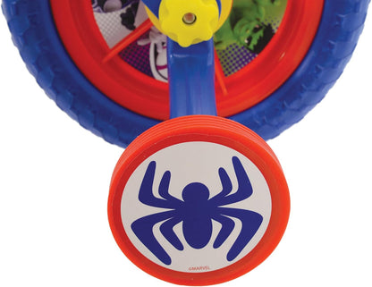 Spidey & His Amazing Friends 2-In-1 Training Toddler Bike - Convertible Training and Balance Bike for 2+ Years Girls & Boys with Removable Pedals and Stabilisers - Adjustable 10 Inches Bikes for Kids
