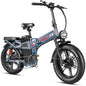 W Wallke H9 Folding Adult Dual Motor Full Suspension Electric Bike Battery 48V 60Ah 20 Inch Fat Tire Electric Bike Hydraulic Brake