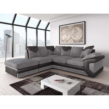 New Large Dino Black and Grey 3 Seater sofa (Black and Grey, 3 Seater)