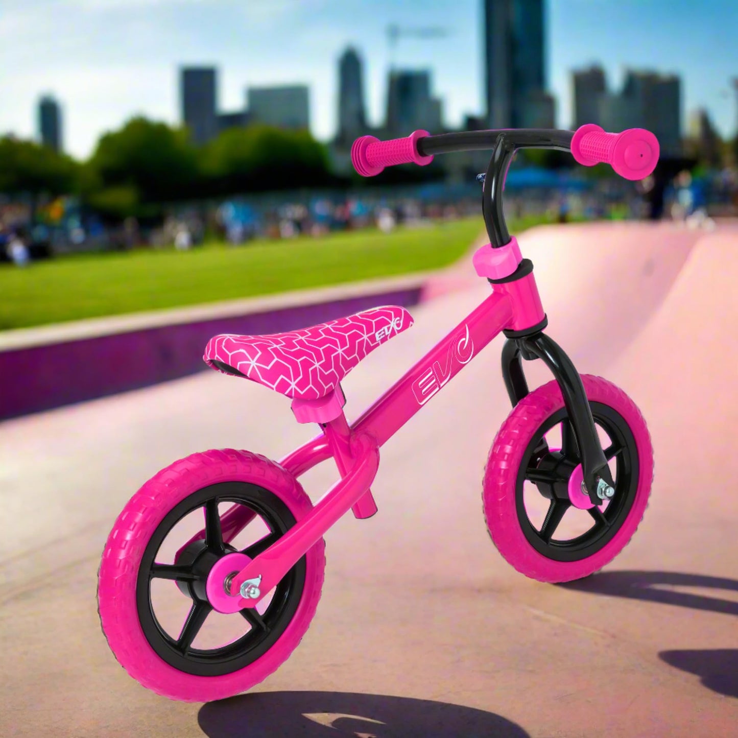 EVO Children's Balance Bike | Adjustable Seat Height | Lightweight Kids' Walking Bike, Toddler Training Bicycle For Boys And Girls 2+