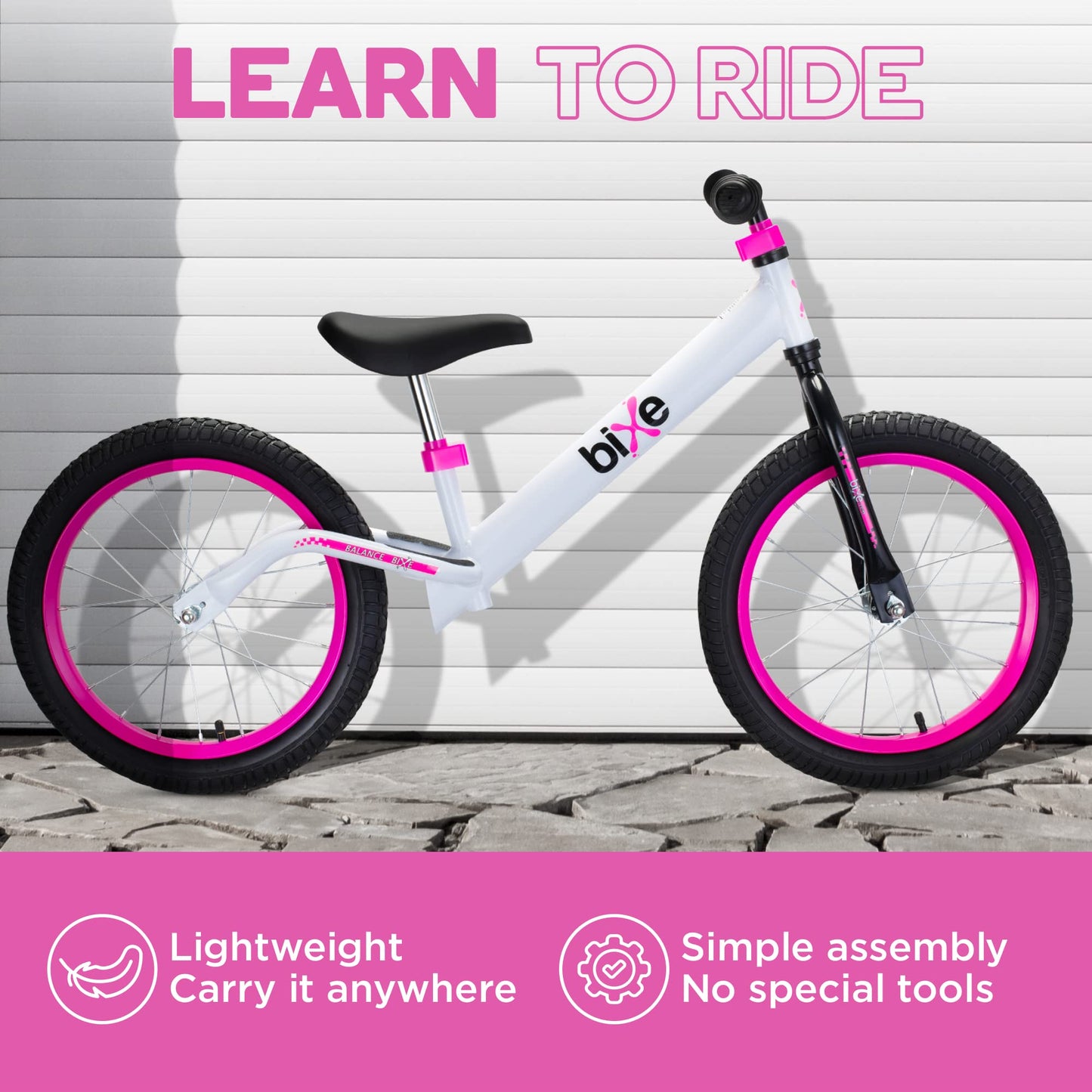 Bixe Balance Bike: for Big Kids Aged 4, 5, 6, 7, 8 and 9 Years Old - No Pedal Sport Training Bicycle | 16inch Wheel