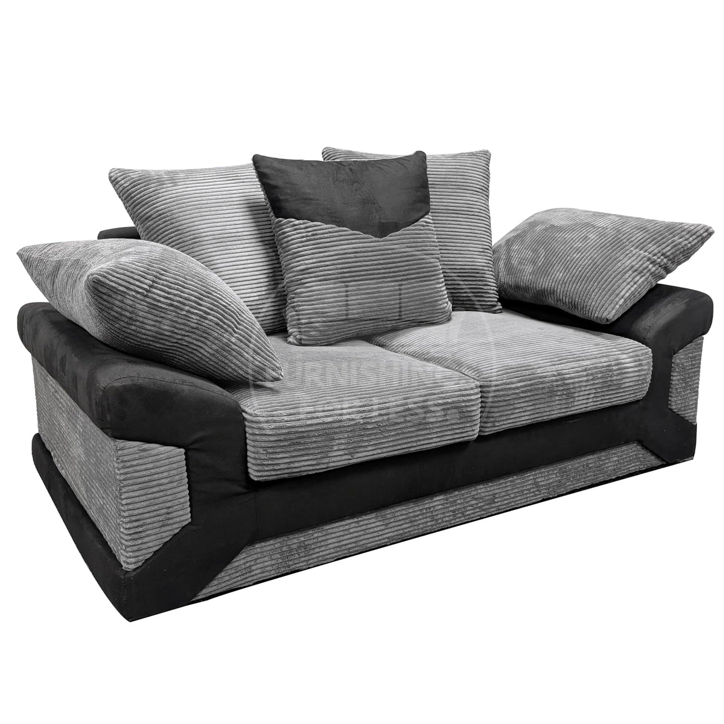 New Large Dino Black and Grey 3 Seater sofa (Black and Grey, 3 Seater)