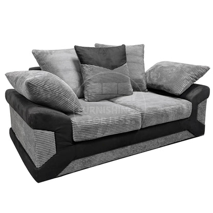New Large Dino Black and Grey 3 Seater sofa (Black and Grey, 3 Seater)