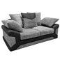 New Large Dino Black and Grey 3 Seater sofa (Black and Grey, 3 Seater)