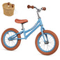 H.yeed 14 Inch Kids Balance Bike, Lightweight Height-adjustable Push Bike with Removable Basket and Rubber Air Tires, Toddler Training Bike for 3-6 Years Old Boys Girls（No Flower）