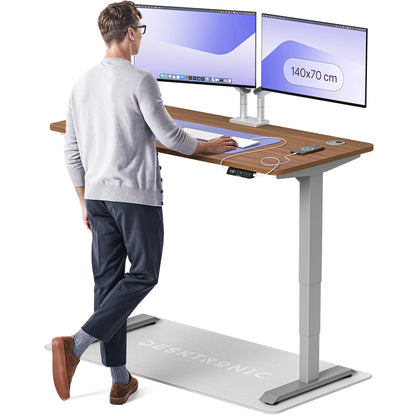 Height-Adjustable Desk 180 x 80cm - Standing Desk - Integrated USB/USB-C - 3 Memory Presets - Dual Motor Electric Touchscreen Stand Up Table - Great Gift for Smart Home Solutions