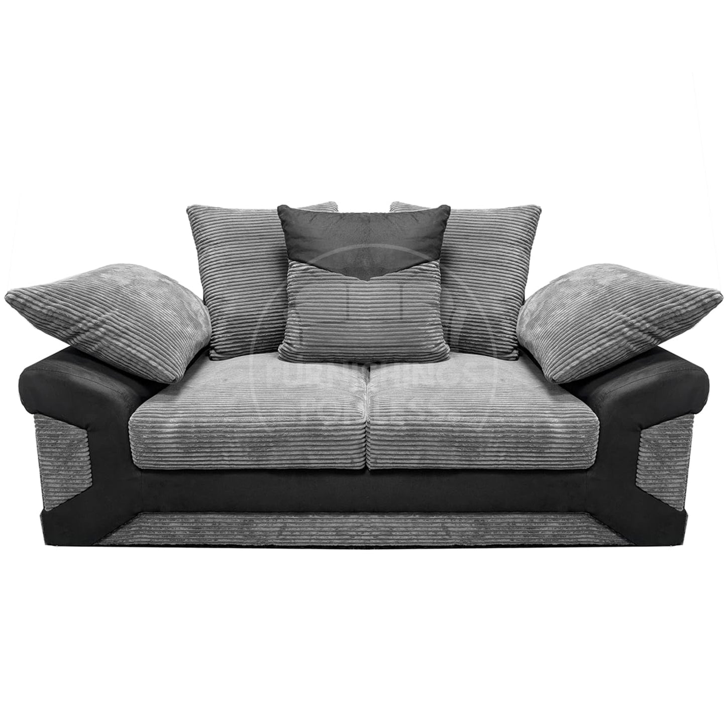 New Large Dino Black and Grey 3 Seater sofa (Black and Grey, 3 Seater)