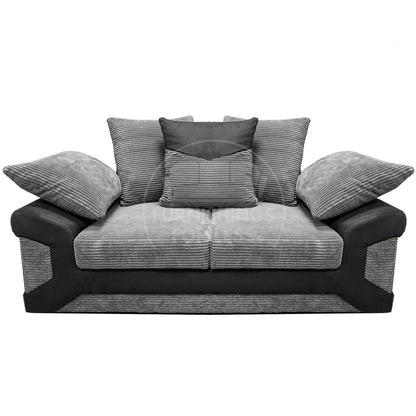 New Large Dino Black and Grey 3 Seater sofa (Black and Grey, 3 Seater)