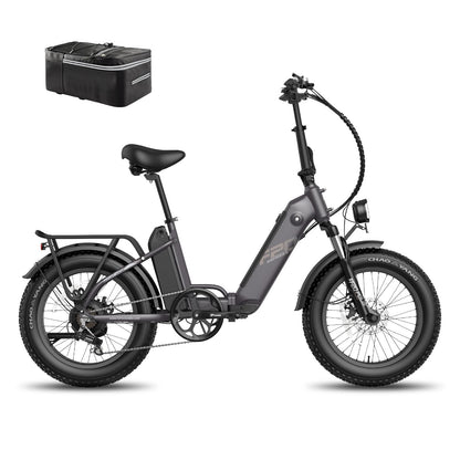Fafrees Folding Electric Bikes for Adults, 48V 10.4AH*2 Removable Batteries Pedal Assist Ebike,140km Range, 20 * 4.0 INCHES Fat Tire MTB for Snow Beach, FF20 Polar