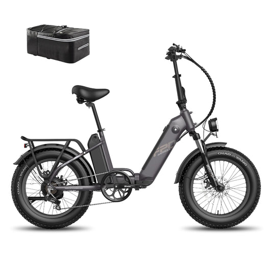 Fafrees Folding Electric Bikes for Adults, 48V 10.4AH*2 Removable Batteries Pedal Assist Ebike,140km Range, 20 * 4.0 INCHES Fat Tire MTB for Snow Beach, FF20 Polar