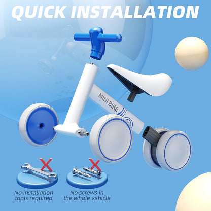 FAYDUDU Balance Bike for 1 Year Old Ride On Toy for 1 2 Years Old First Bike for Girls Boys Baby Bike Walker No Pedals Toddler Trike for 10-24 Months