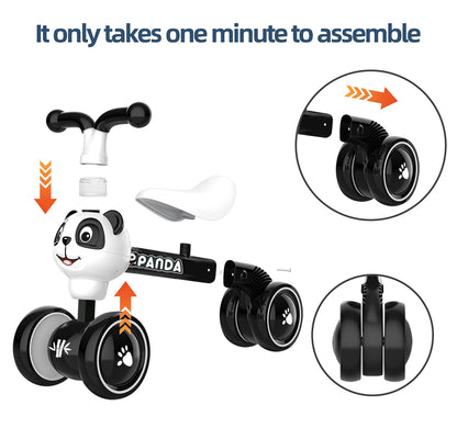 XIAPIA Baby Balance Bike 1 2 3 Years Old Boys Girls Toddler Ride on Toys for 1 Year Old Baby Trike Garden toys 1 st Birthday Gift for Girls Boys Bike Walker No Pedals (Panda)