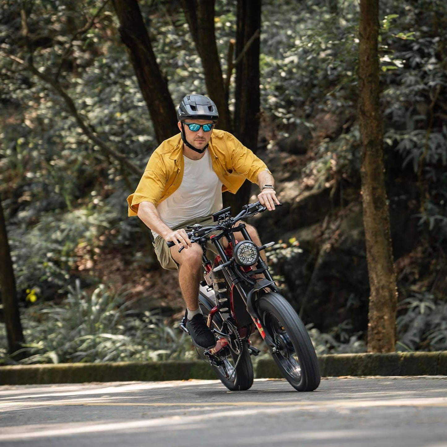RZOGUWEX Electric Bicycle，20 Inch 160NM Dual Motor Off-Road EBIKE for Adults with 48V 30AH Detachable Lithium Ion Battery, Dual Hydraulic Brake