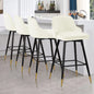 Bekrvio Upgraded Velvet Bar Stools Set of 2 – 360° Swivel Bar Chairs with Back & Footrest, Modern Kitchen Island Breakfast Stools, Support 150kg – New Version, Black