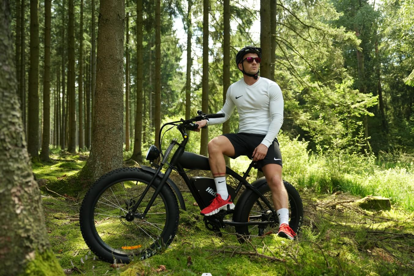 Ealirie Electric Bike 26" Fat Tire Range 40-80KM, 18.2Ah Winter Snow Beach Hill Mountain Electric Bicycle, Dual Disc Brakes & 5 Suspension for Adults Teens B3 Ebike 25km/h, 250W