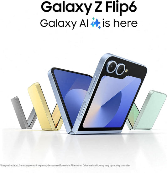 Samsung Galaxy Z Flip6 AI Smartphone, Unlocked Android Smartphone, 512GB Storage, Silver Shadow and Watch7, Smart Watch, 40mm, Green (UK Version)
