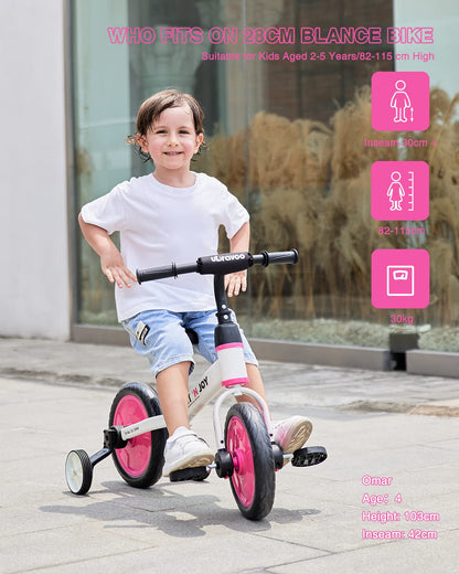UBRAVOO Fit 'n Joy Beginner Toddler Training Bicycle, 4-in-1 Kids Balance Bike with Pedals & Training Wheels Options, Trike to Bike Riding Toys for Boys Girls 2-5