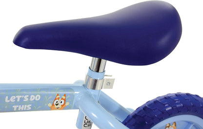 Bluey 2-In-1 Training Toddler Bike - Convertible Training and Balance Bike for 2+ Years Girls and Boys with Removable Pedals and Stabilisers - Adjustable 10 Inches Bikes for Kids - Bluey Toys
