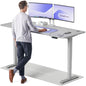 Height-Adjustable Desk 180 x 80cm - Standing Desk - Integrated USB/USB-C - 3 Memory Presets - Dual Motor Electric Touchscreen Stand Up Table - Great Gift for Smart Home Solutions
