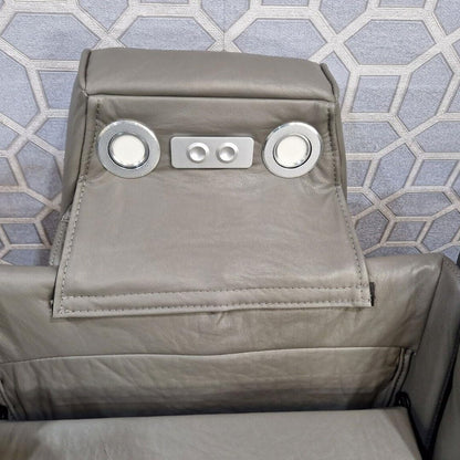 Orlando - Electric Recliners Sofa With Cupholders - 3+2 Seater Sofa Grey/LED Lights/Wireless Charging (Grey)