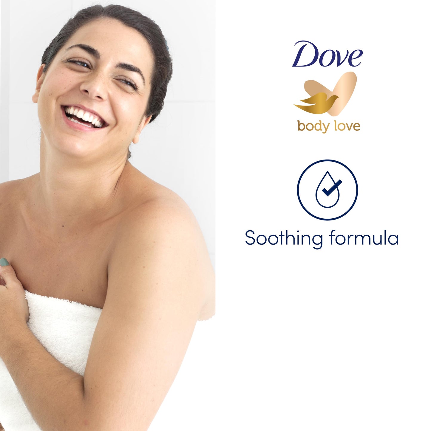 Dove Soothing Caring Bath Bath Soak with ¼ moisturising cream, almond cream & hibiscus for an indulgent bubble bath 450 ml