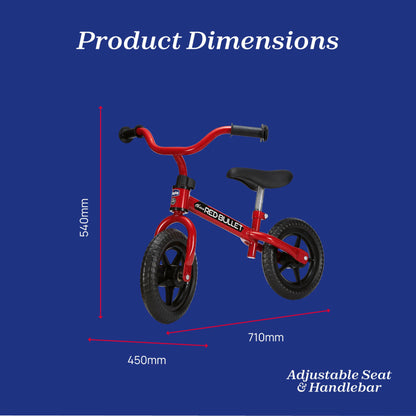 Chicco Red Bullet Toddler Balance Bike 2 to 5 Years Old, No Pedal Walking Girls and Boys Bike. Ideal First Bike, Birthday Gift and Outdoor Toy