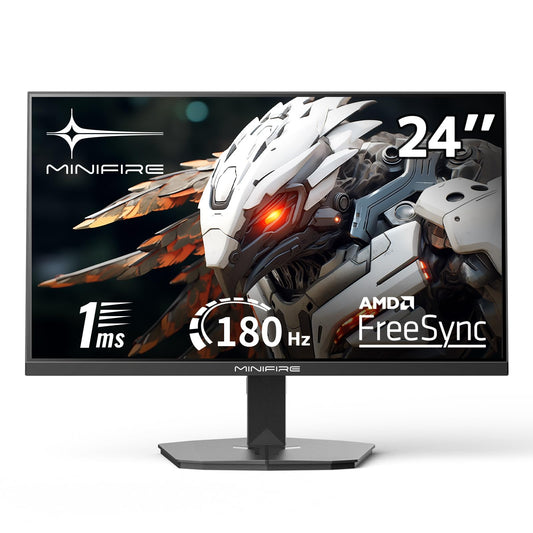 24 inch Curved Gaming Monitor 180Hz, 1ms, 130% sRGB, With Speakers, HDR, FreeSync, 300cd/m², VA, FHD 1080P, Frameless, HDMI1.4 DP1.2 Ports (MFG24C1 HDMI included)