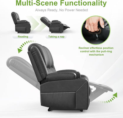 2 Seat Recliner Sofa, Reclining Loveseat with USB Charge Ports, 3 Cup Holders, 2 Side storage Pockets Recliner Love Seat Couches for Living Room, RV