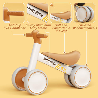 FAYDUDU Balance Bike for 1 Year Old Ride On Toy for 1 2 Years Old First Bike for Girls Boys Baby Bike Walker No Pedals Toddler Trike for 10-24 Months