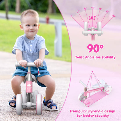 WINGBABE Baby Balance Bike for 1-2 Years Old Boys Girls,Toddler Balance Bike Ride on Toys for 10-24 Months Baby with Adjustable Seat, First bike for 1-2 Year Old Gifts