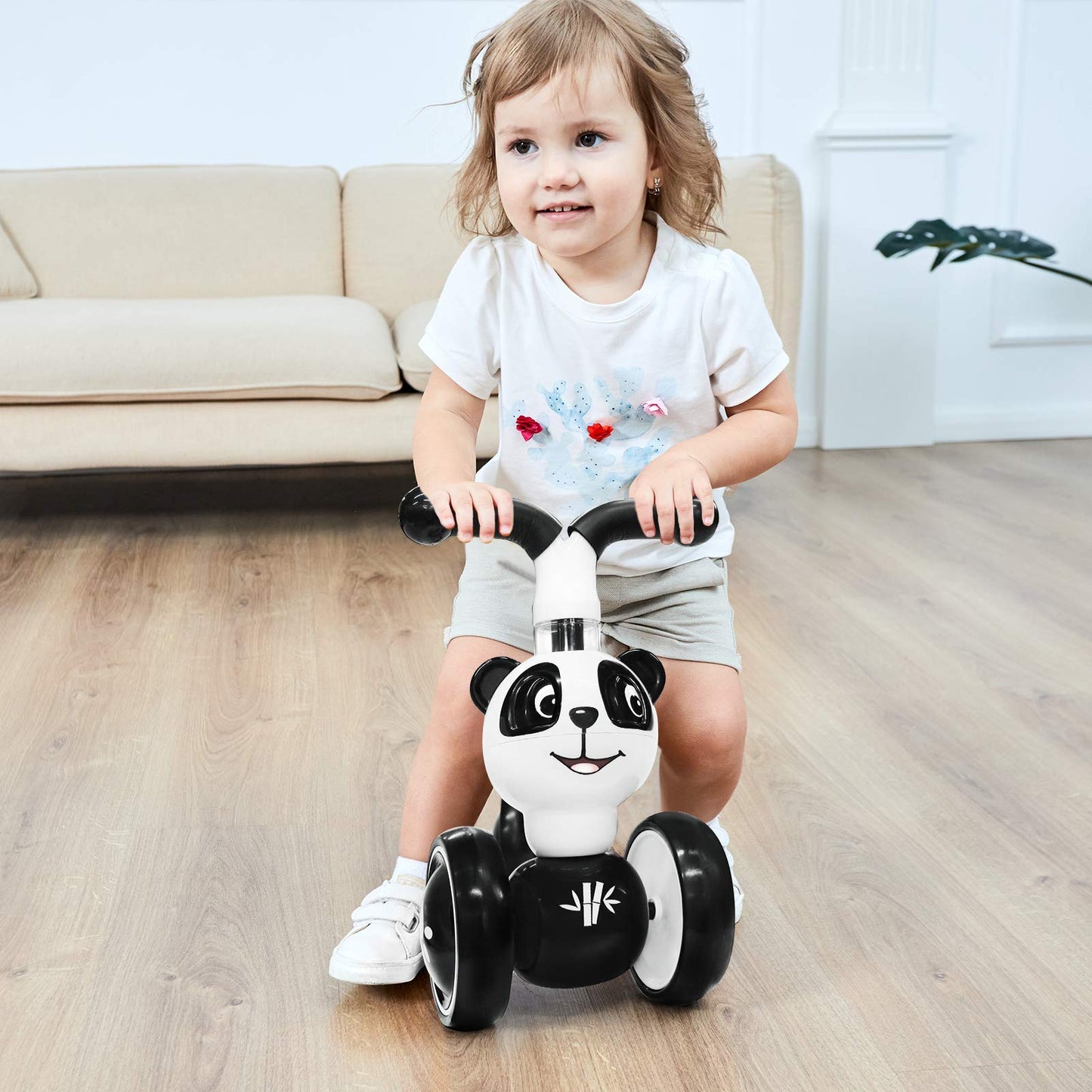 XIAPIA Baby Balance Bike 1 2 3 Years Old Boys Girls Toddler Ride on Toys for 1 Year Old Baby Trike Garden toys 1 st Birthday Gift for Girls Boys Bike Walker No Pedals (Panda)