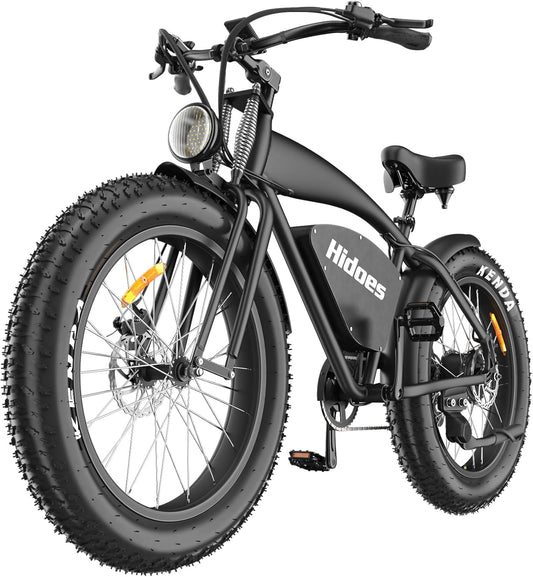 Ealirie Electric Bike 26" Fat Tire Range 40-80KM, 18.2Ah Winter Snow Beach Hill Mountain Electric Bicycle, Dual Disc Brakes & 5 Suspension for Adults Teens B3 Ebike 25km/h, 250W