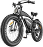 Ealirie Electric Bike 26" Fat Tire Range 40-80KM, 18.2Ah Winter Snow Beach Hill Mountain Electric Bicycle, Dual Disc Brakes & 5 Suspension for Adults Teens B3 Ebike 25km/h, 250W