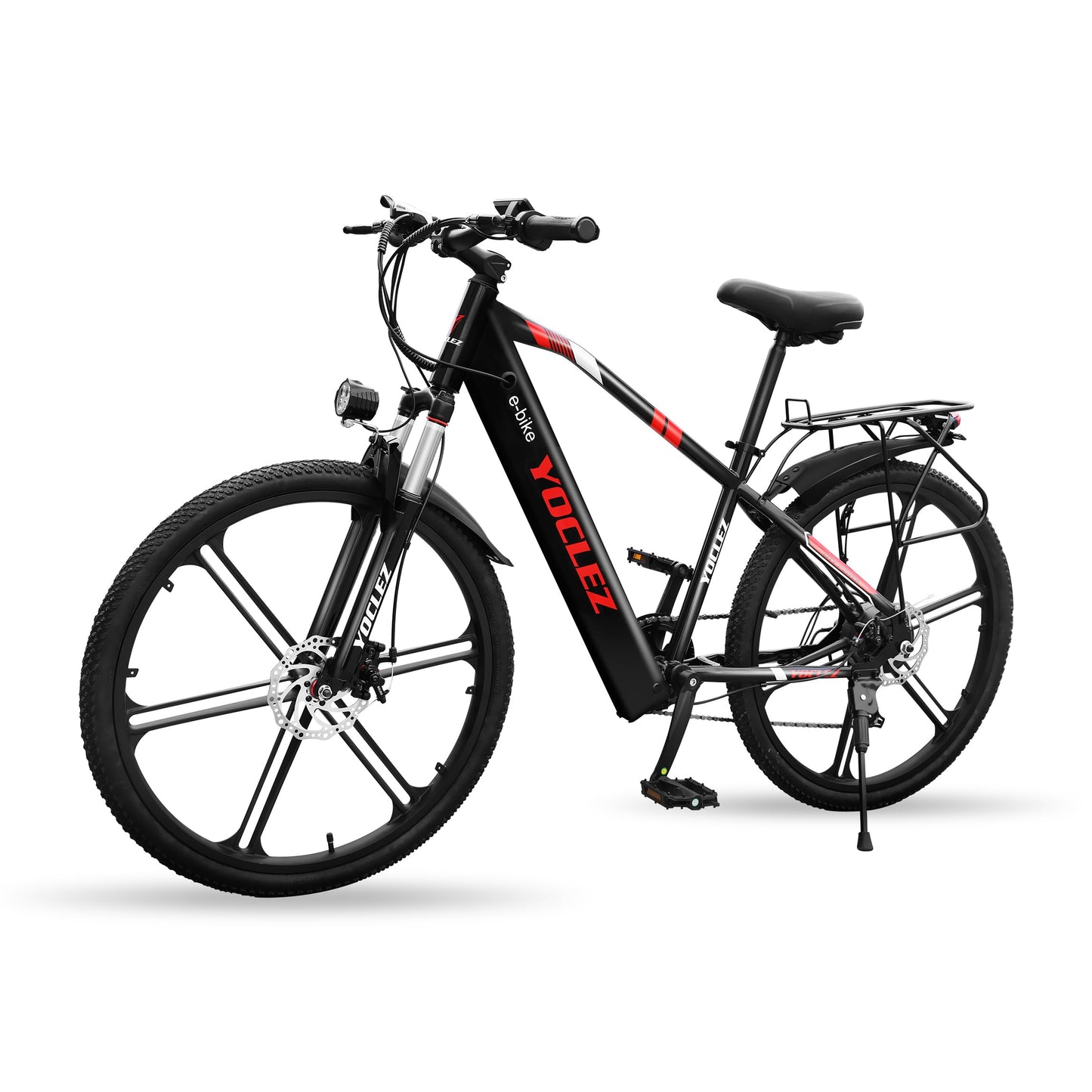 GSOU 26" Electric Bikes for Adults. 2603 E-Bike with 250W High-Speed Mid-Drive Brushless Motor. Electric Bicycle Built-in 36V-10.4AH Removable Li-Ion Battery, 27-Speed, LCD Display, Dual Disc Brake