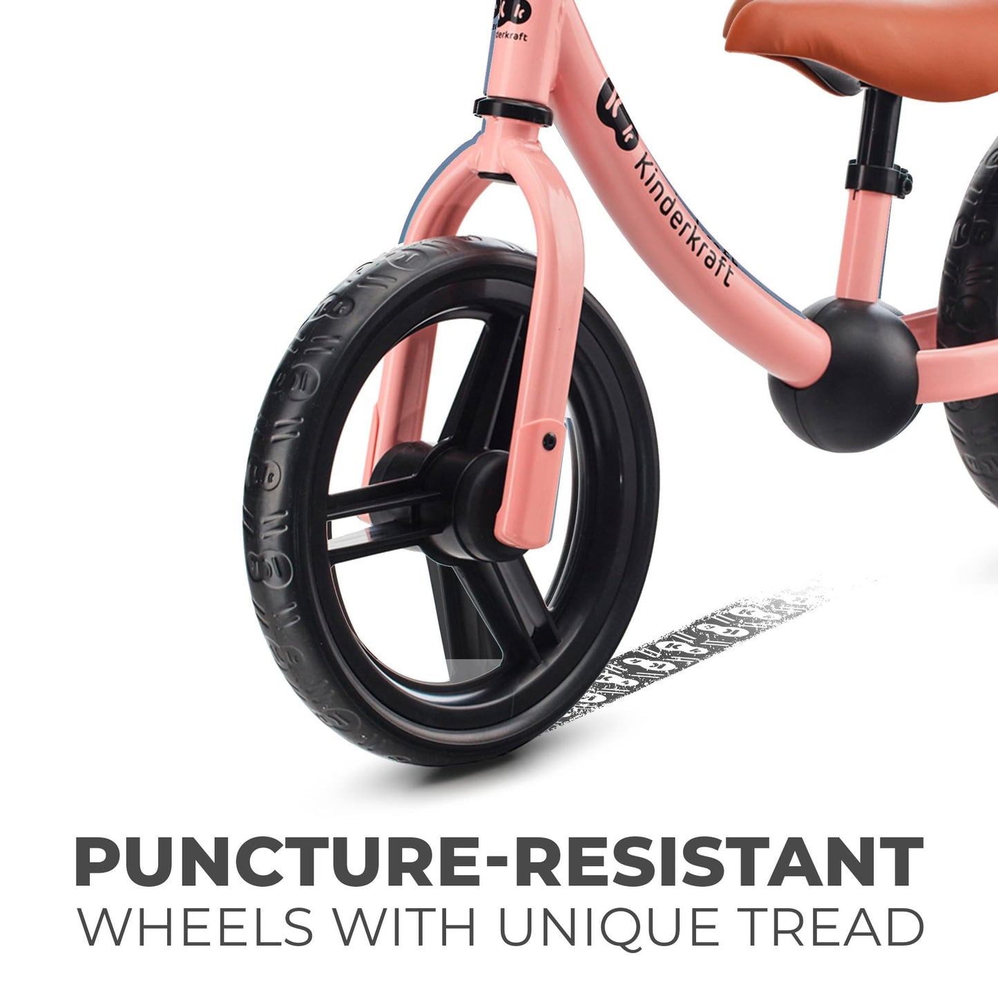 Kinderkraft 2WAY Next Balance Bike, Kids First Bicycle, No Pedals, 12 inches Wheels, with Ajustable Seat, Accessories, Bag, Bell, for Toddlers, from 2 Years Old to 35 kg, Pink