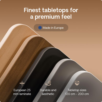 Height-Adjustable Desk 180 x 80cm - Standing Desk - Integrated USB/USB-C - 3 Memory Presets - Dual Motor Electric Touchscreen Stand Up Table - Great Gift for Smart Home Solutions